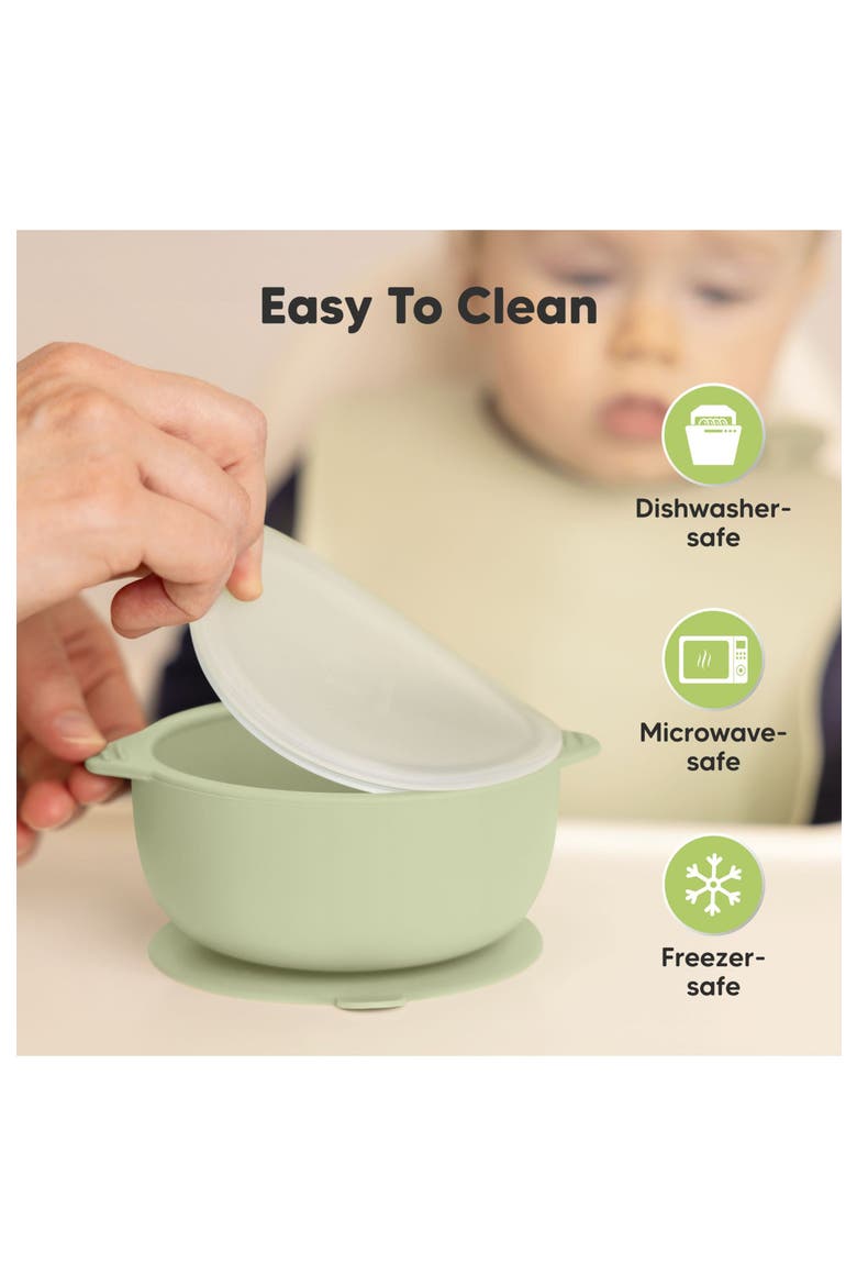 2-Pack Silicone Suction Bowls, Alternate, color, Sage