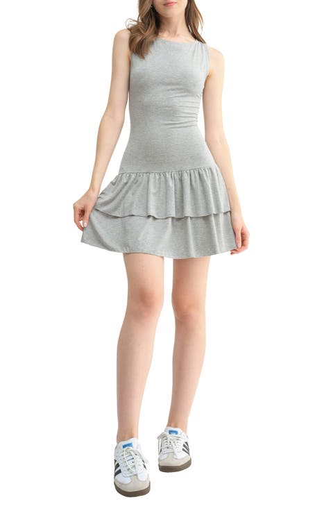 Tiered Ruffled Drop Waist Dress