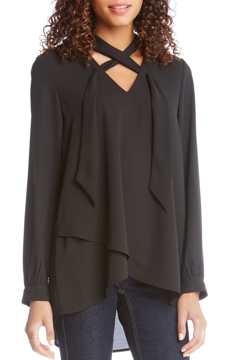 Karen Kane Tie Neck Top, Main, color,