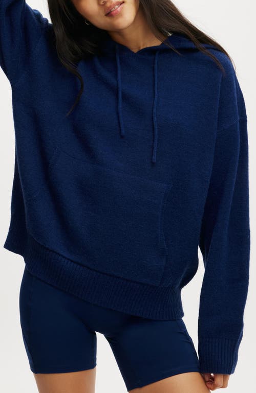 Shop Cotton On Body Knitted Premium Hoodie In Heritage Blue