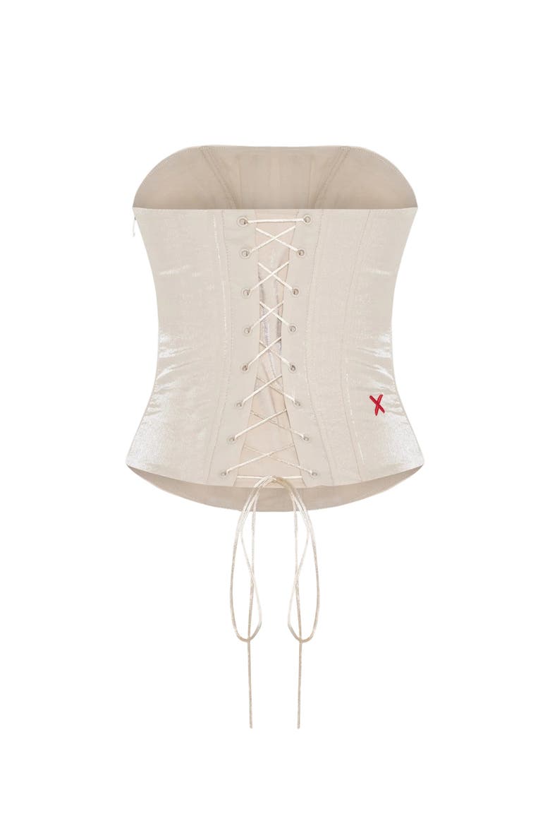 Daydreamers Structured Corset, Alternate, color, Beige