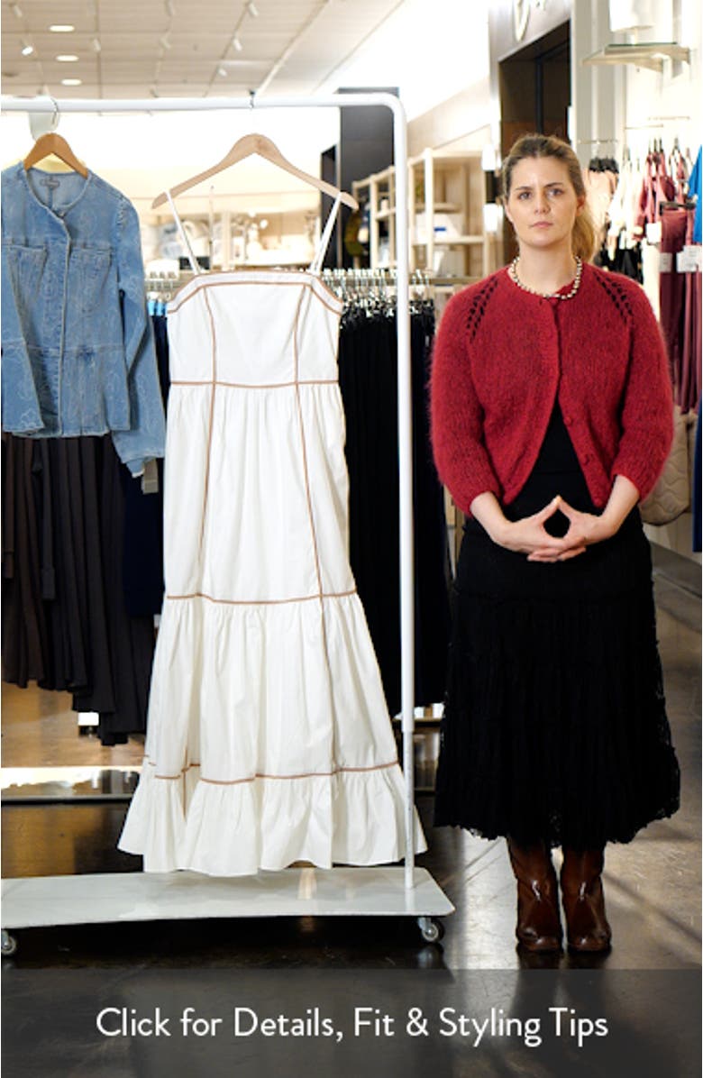 Cambria Contrast Trim Cotton Maxi Dress, sales video thumbnail