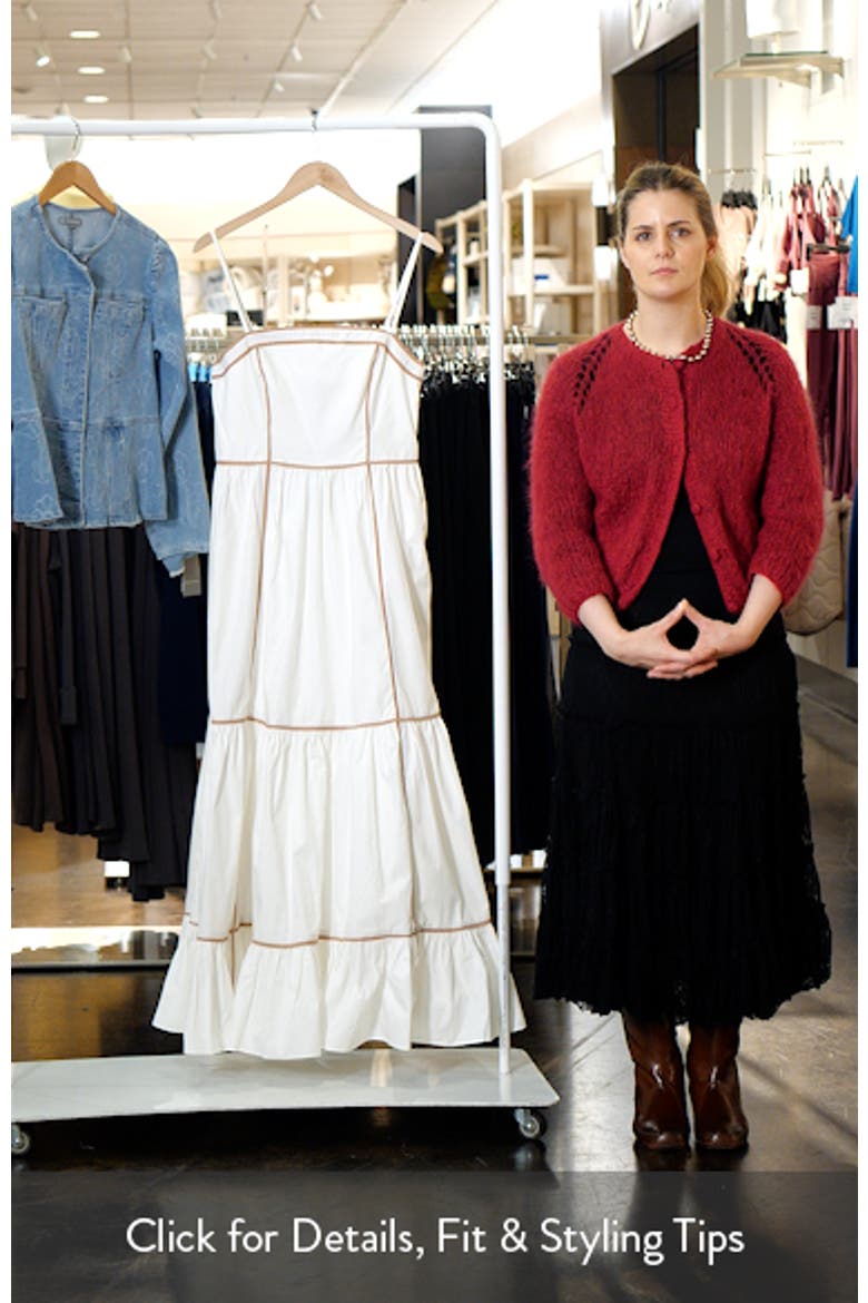 Cambria Contrast Trim Cotton Maxi Dress video