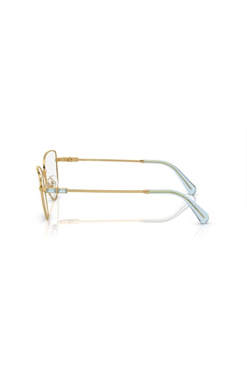 Swarovski 53mm Cat Eye Optical Glasses In Gold
