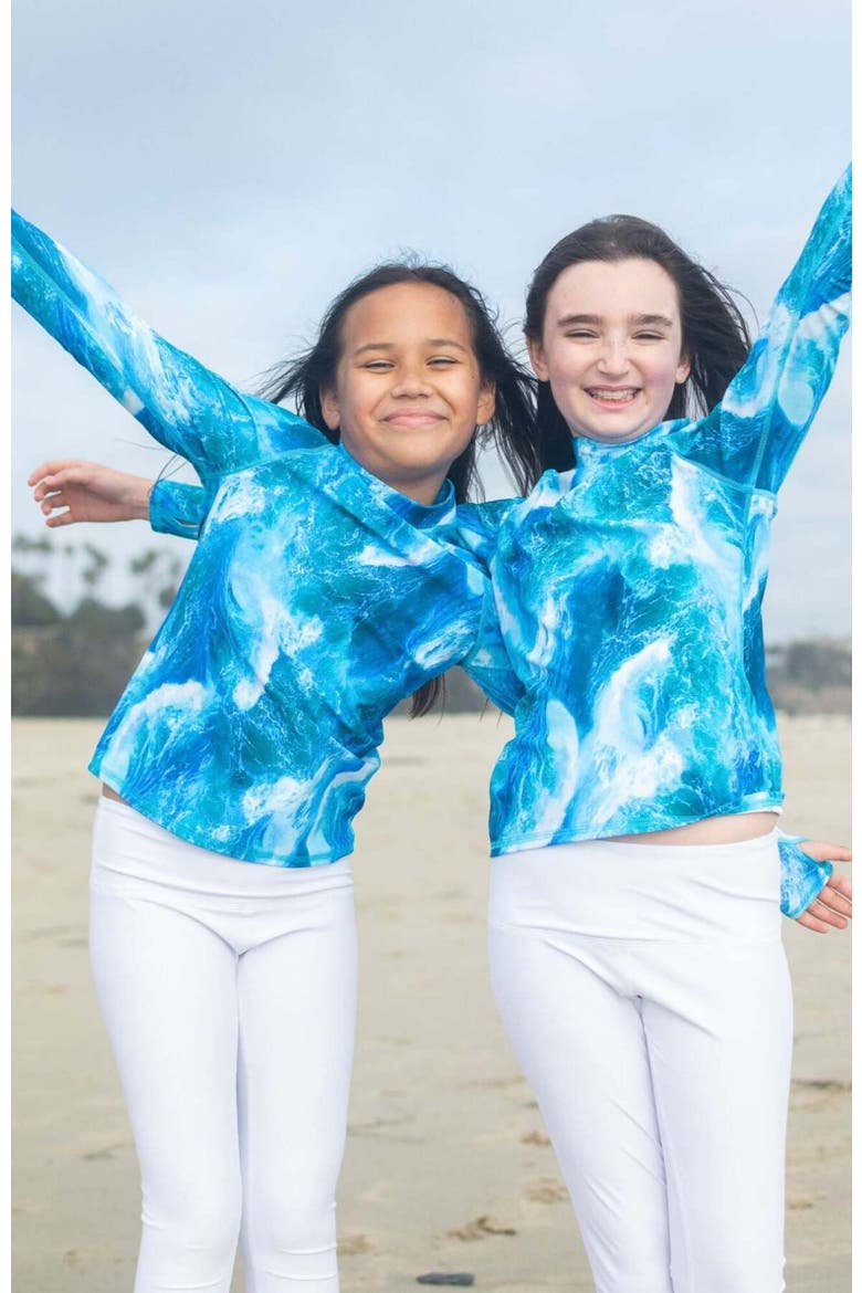 Girls' Swim Leggings - UPF 50+, Alternate, color, Solid Bright White