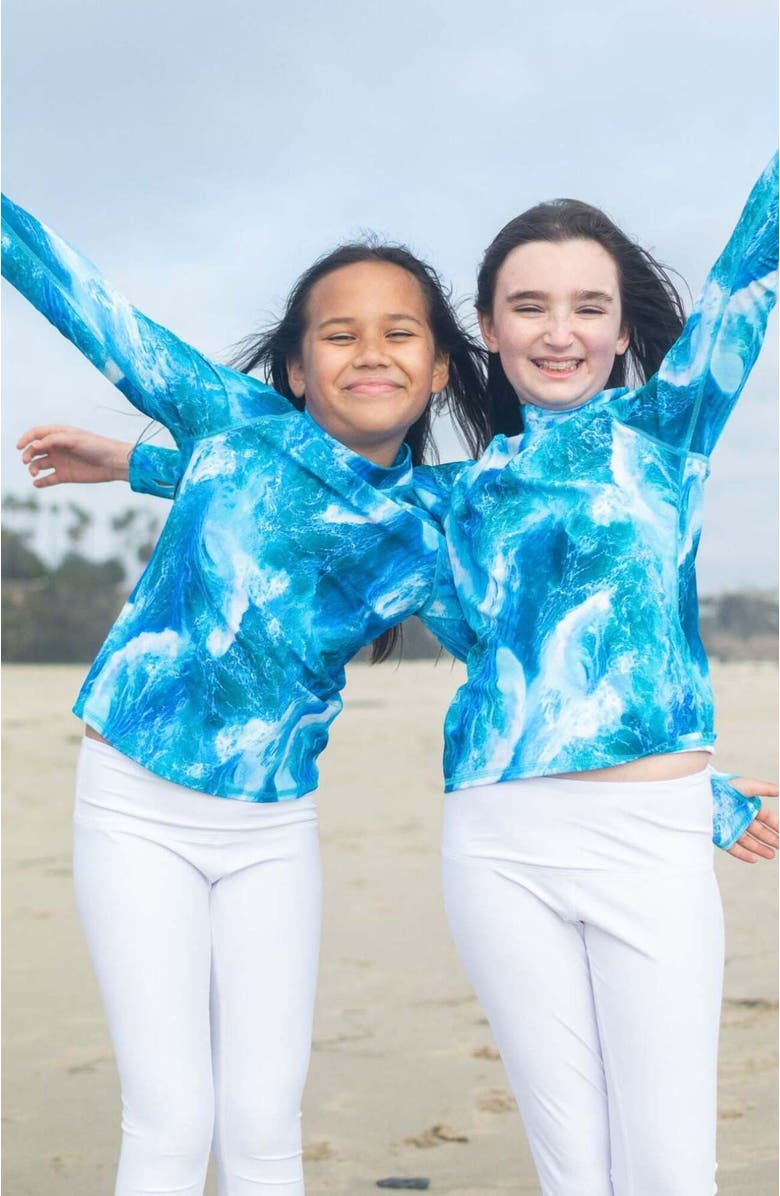 TUTUBLUE Girls' Swim Leggings - UPF 50+, Alternate, color, Solid Bright White