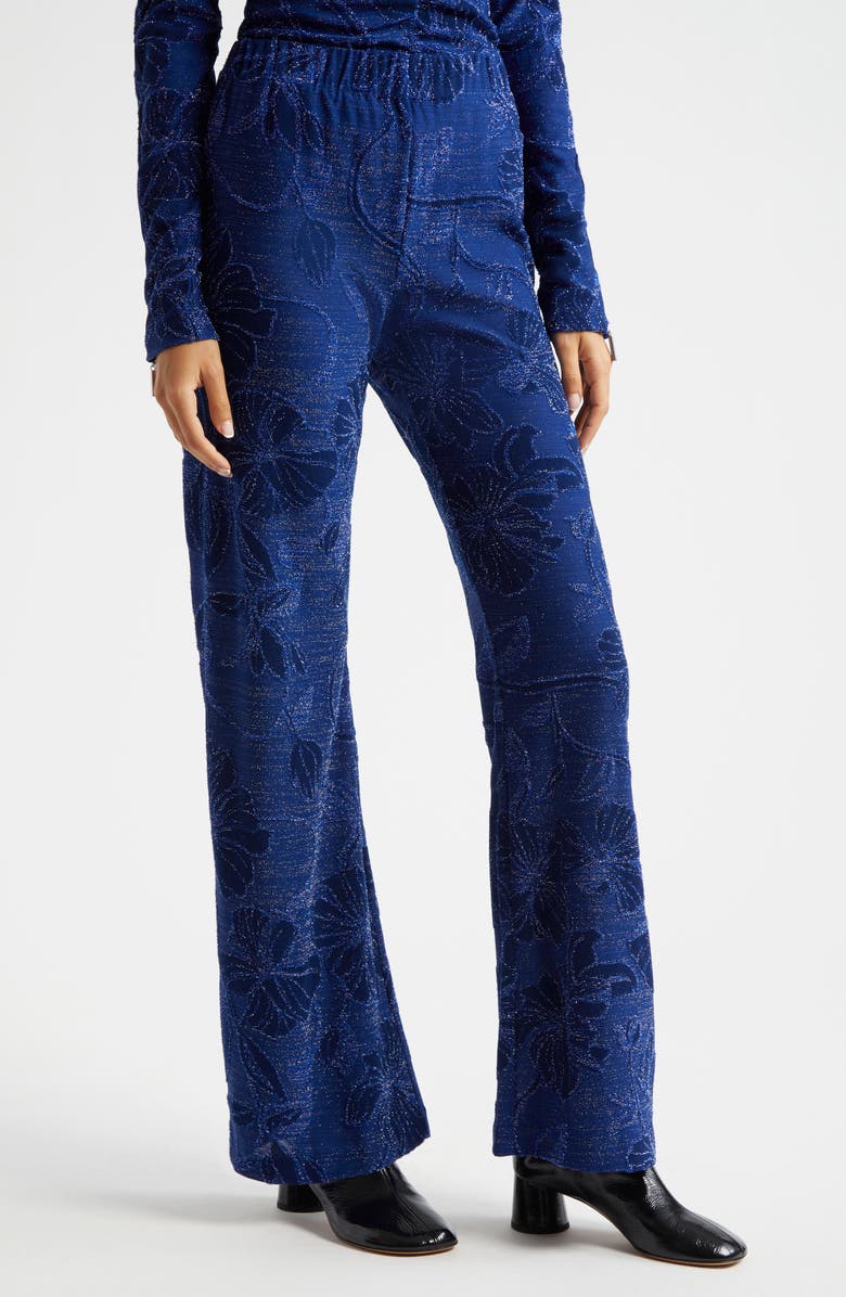 Stine Goya Metallic Floral Jacquard Pants, Alternate, color,