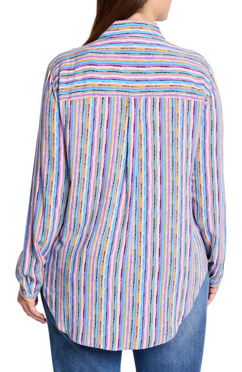 NIC + ZOE NIC+ZOE SOLSTICE STRIPE BUTTON-UP SHIRT