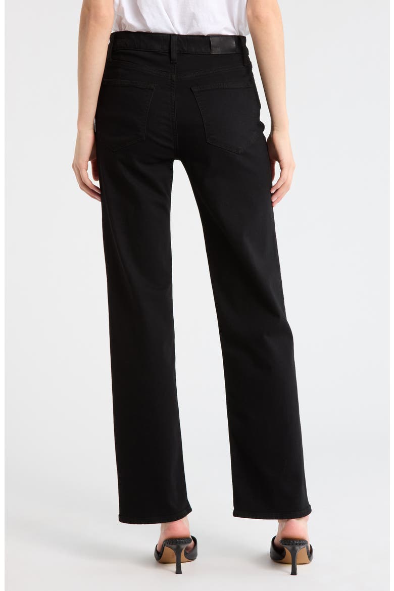 Stevie High Waist Straight Leg Jeans, Alternate, color, BLACK SHADOW