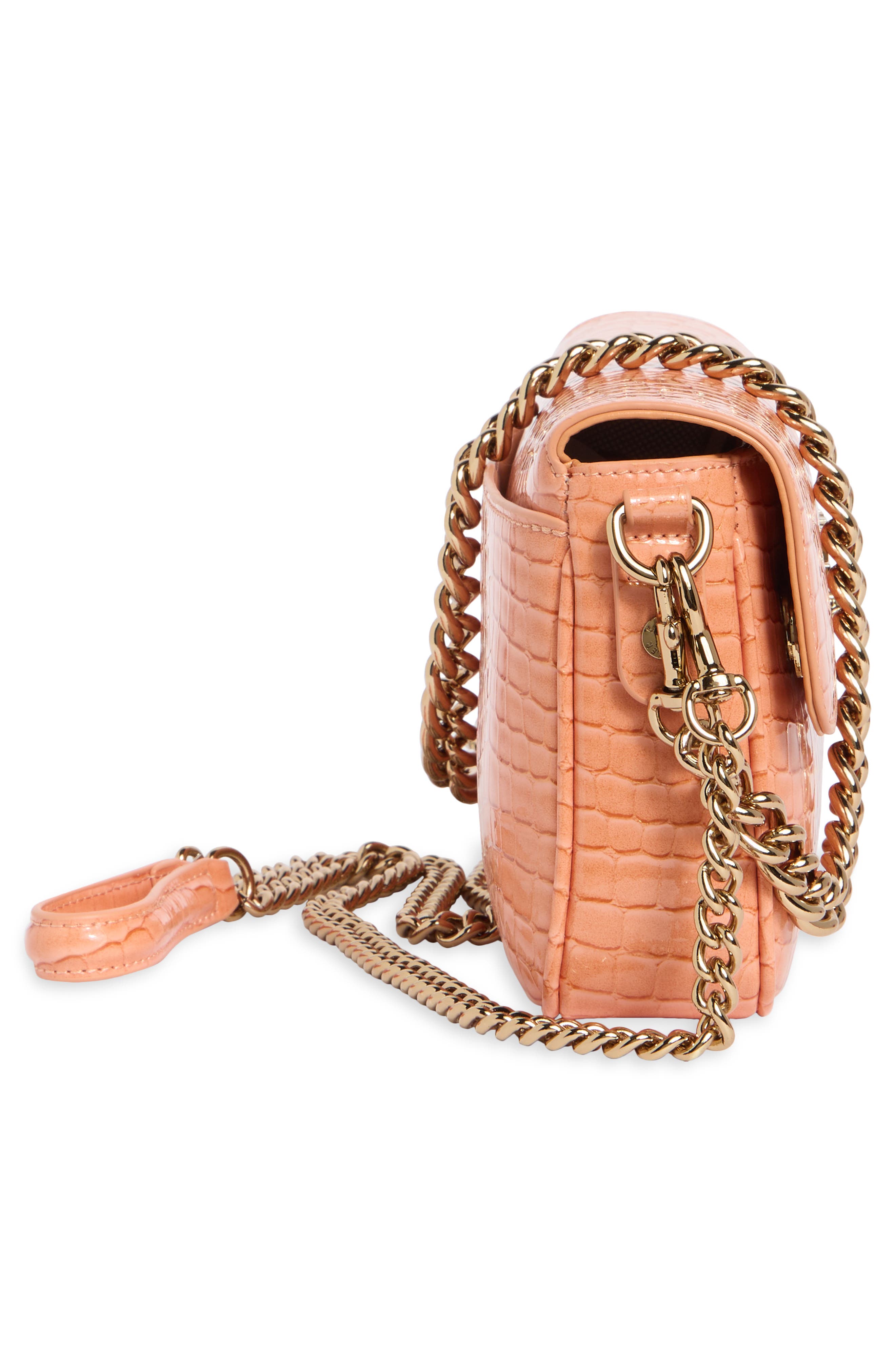 Kurt Geiger London Highgate Flap Camera Crossbody Bag, Alternate, color, Peach