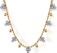 Gabriel & Co. Bujukan Bead & Diamond Droplet Necklace