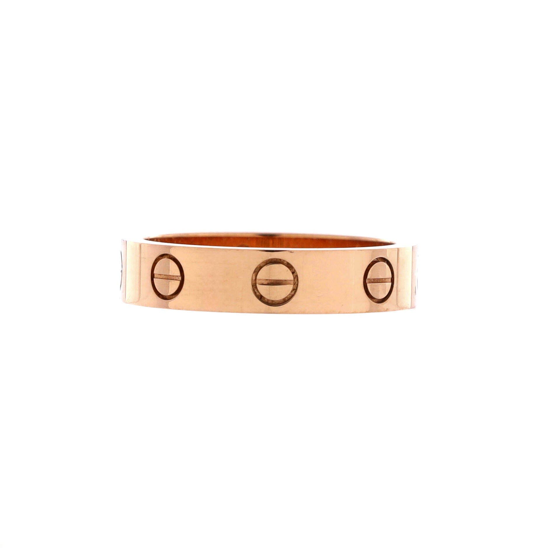 Love Wedding Band 1 Diamond Ring 18K Rose Gold with Diamond, Alternate, color, Metallic Gold