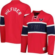 Tommy Hilfiger Men's Tommy Hilfiger Red Washington Capitals Walter Lace-Up Long Sleeve Top