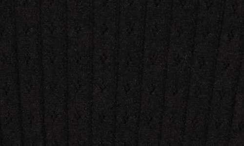 Elodie Pointelle Stitch Top In Black