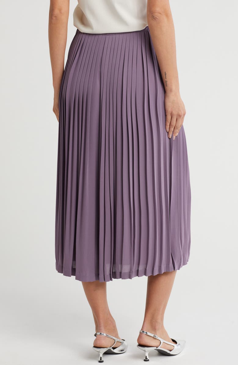 Valentino Pleated Silk Midi Skirt, Alternate, color, 