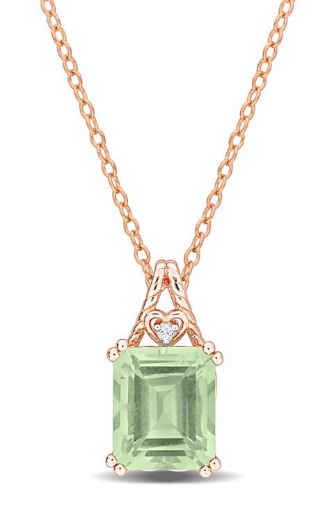 Green Quartz Pendant Necklace