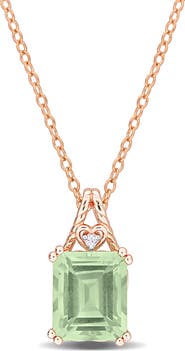 DELMAR Green Quartz Pendant Necklace