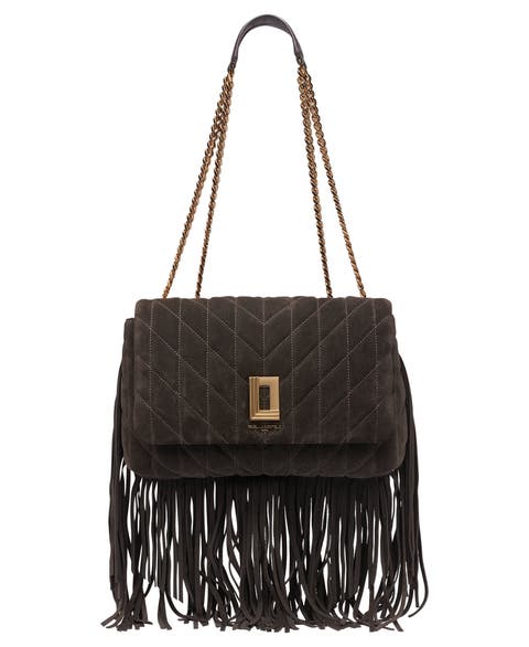Lafayette Suede Fringe Shoulder Bag