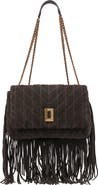 KARL LAGERFELD PARIS Lafayette Suede Fringe Shoulder Bag