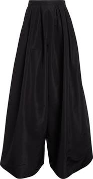 Carolina Herrera Pleated Silk Faille Palazzo Pants