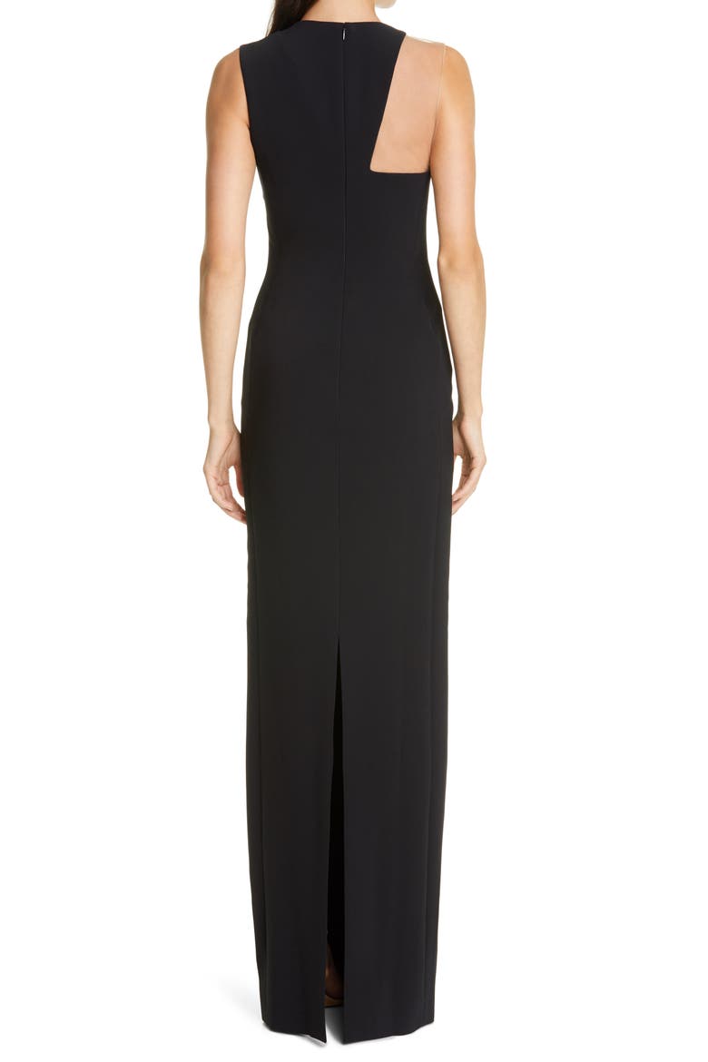Evelyn Cutout Column Gown, Alternate, color, BLACK