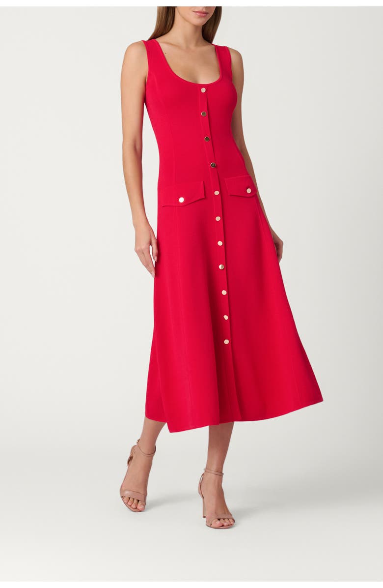 Shoshanna Edgemont Knit Marta Dress, Main, color, Cherry