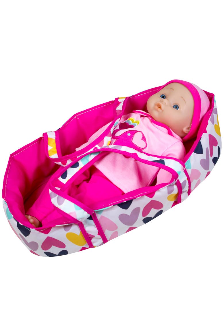 16 Inch Talking Baby Doll Sylvie, Pink & Elephant Outfit, Matching Hat, Alternate, color, Multicolored