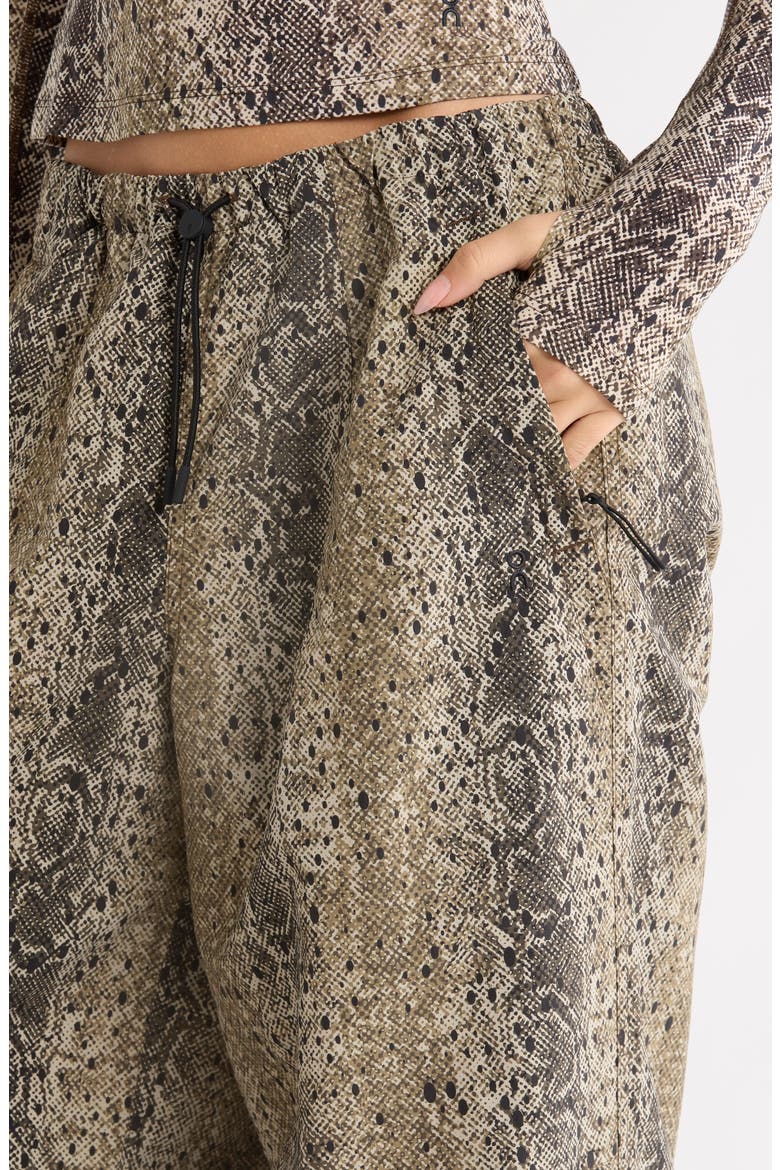 x Zendaya Python Print High Waist Wide Leg Performance Pants, Alternate, color, ANTLER/ BLACK