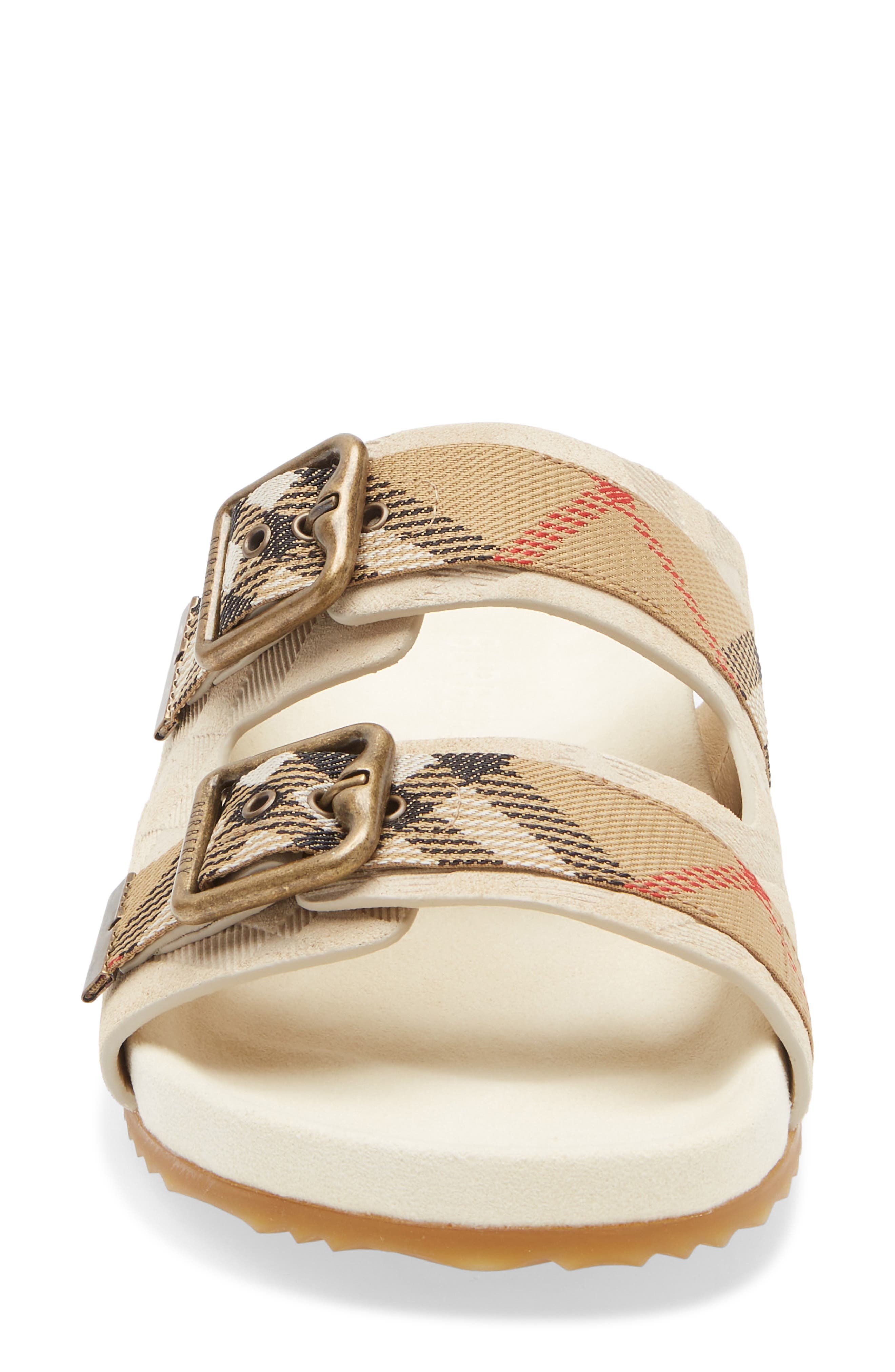 Burberry Urchin Slide Sandal, Alternate, color, Beige