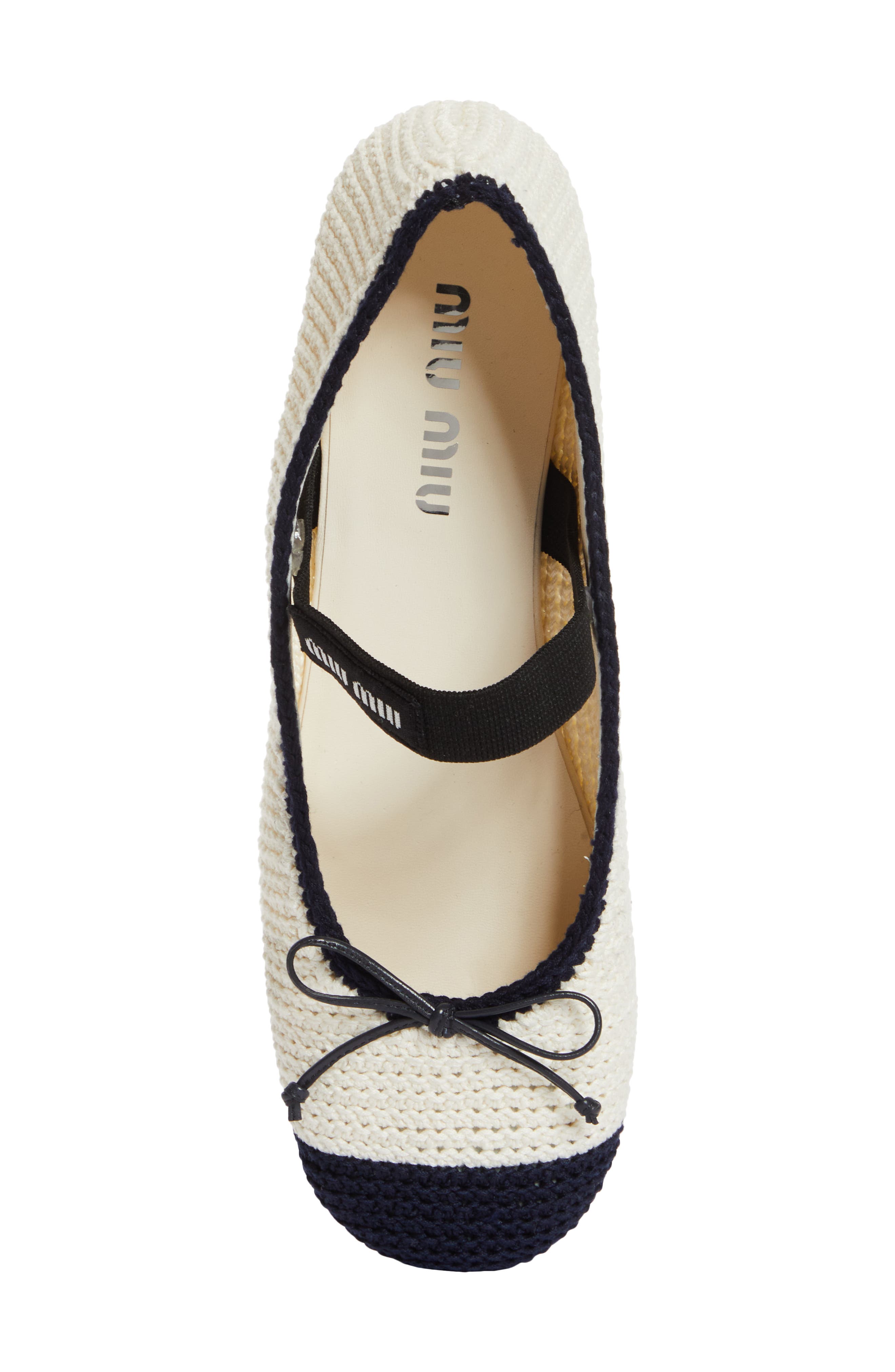 Miu Miu Lea Cap Toe Ballet Flat, Alternate, color, 