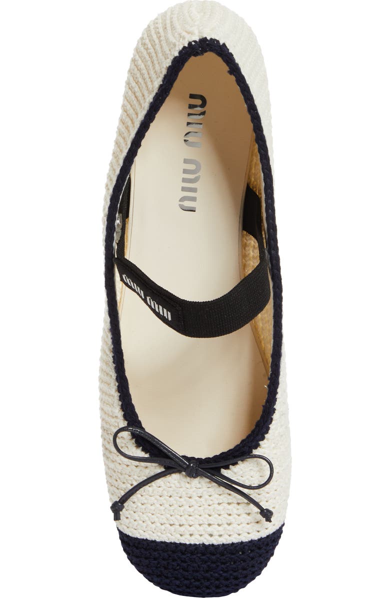 Miu Miu Lea Cap Toe Ballet Flat, Alternate, color,