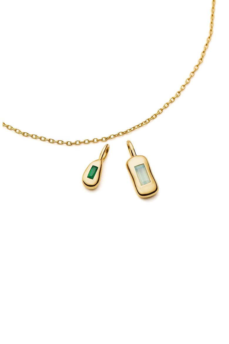 Molten Stone Bean Pendant Necklace, Alternate, color, GOLD