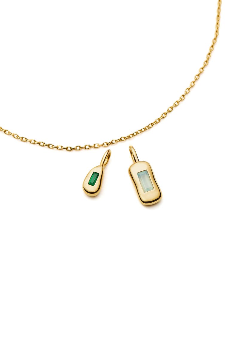Missoma Molten Stone Bean Pendant Necklace, Alternate, color, Gold