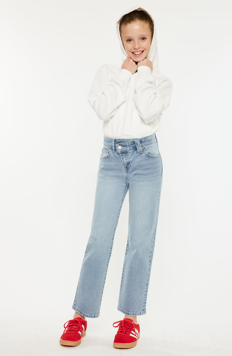 KanCan Sav High Rise Straight Jeans, Alternate, color, Light Wash