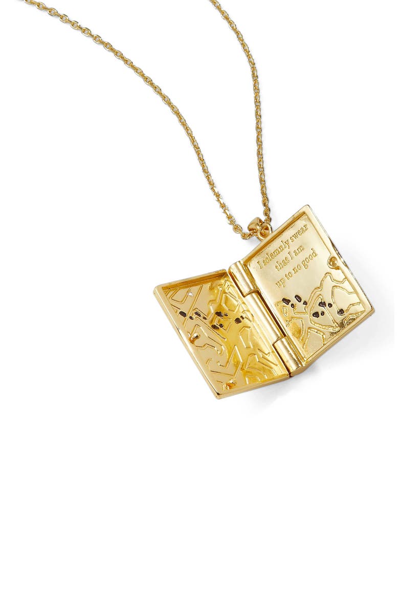 Harry Potter™ Mischief Managed Locket Necklace, Alternate, color, Gold