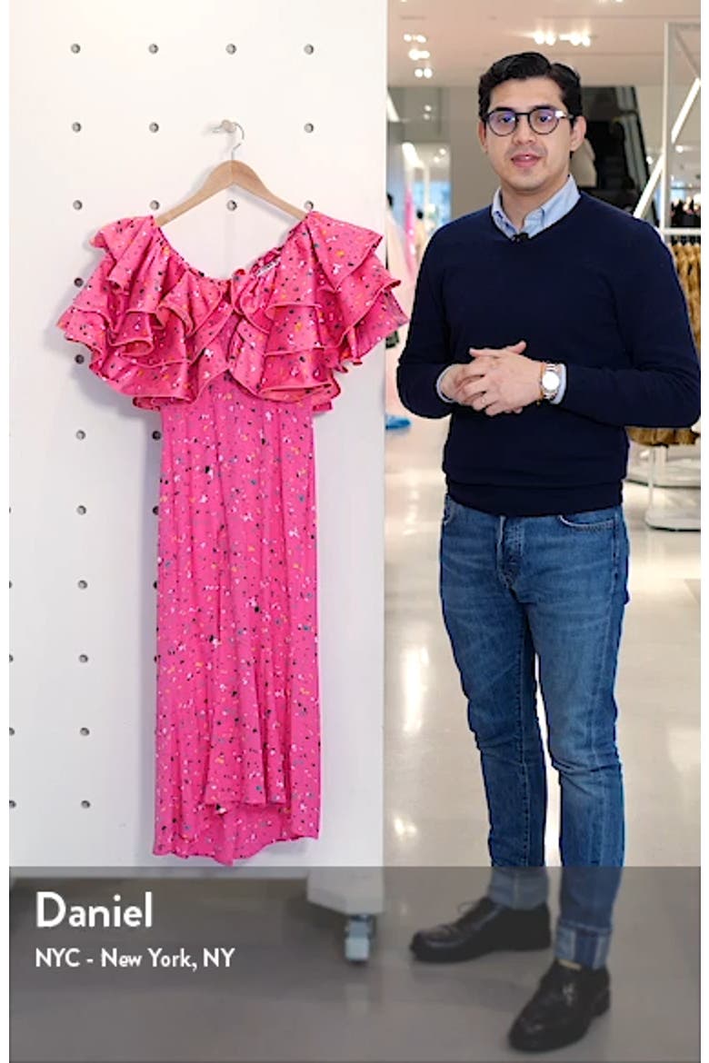 Carmen Layered Ruffle Midi Dress video