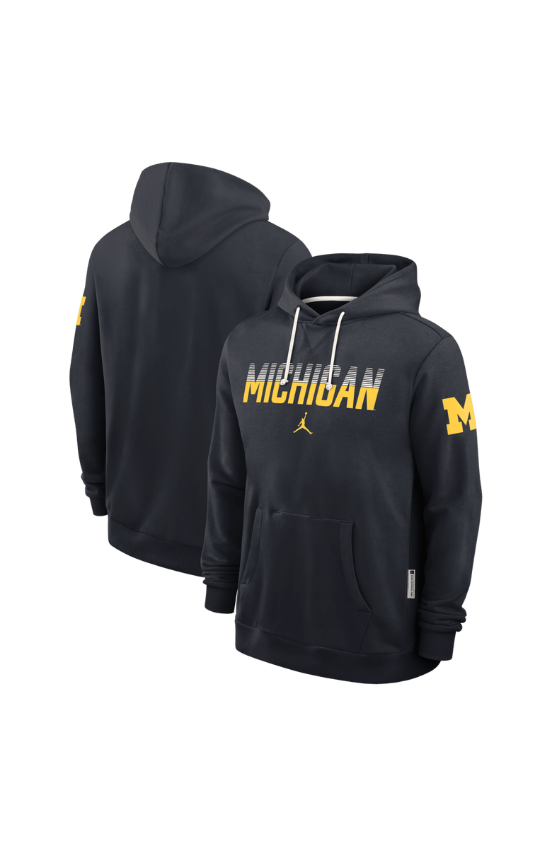 Jordan Brand Men's Jordan Brand Navy Michigan Wolverines 2026 Sideline Standard Issue Dri-FIT Hoodie, Main, color, Navy