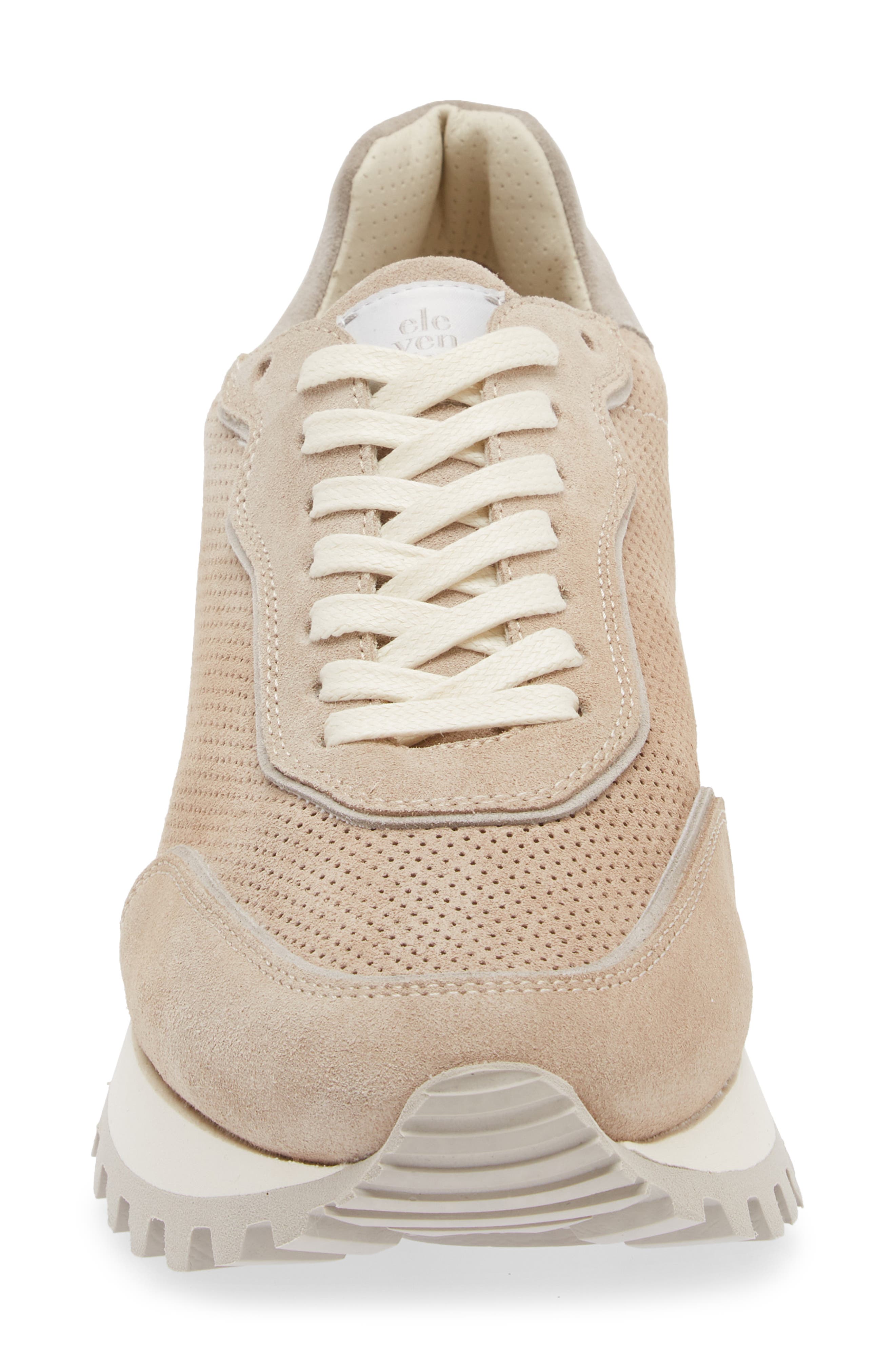 Eleventy Perforated Low Top Sneaker, Alternate, color, Tan - Grey