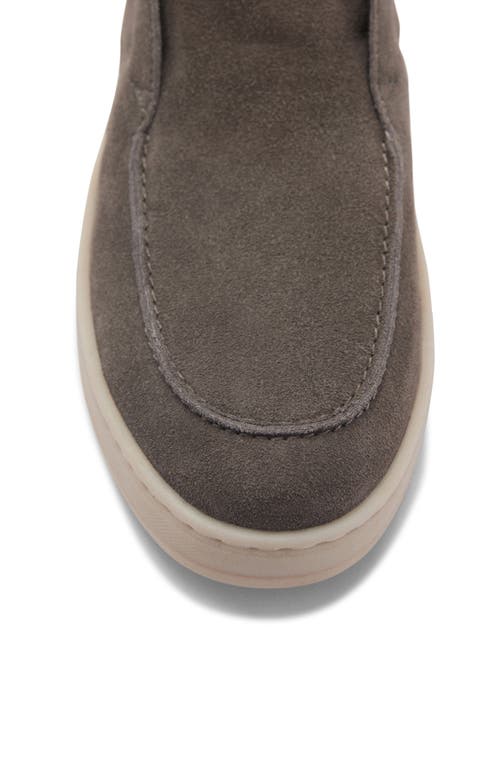 Mango Suede Slip-on Boot In Khaki Grey