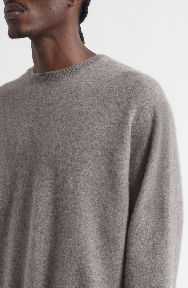 FRENCKENBERGER BF Cashmere Crewneck Sweater, Alternate, color, Brown Melange