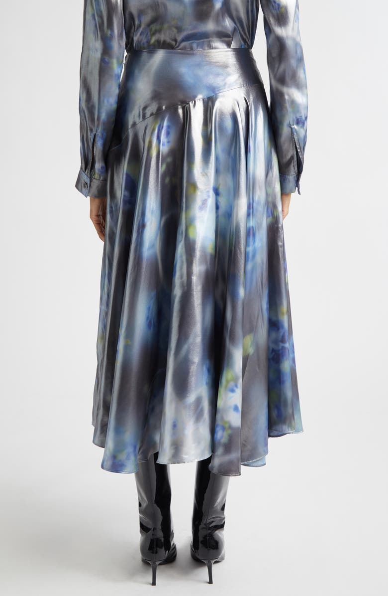 DIESEL<sup
®</sup
O-Zulie-S2 Foiled Georgette Midi Skirt, Alternate, color, Black