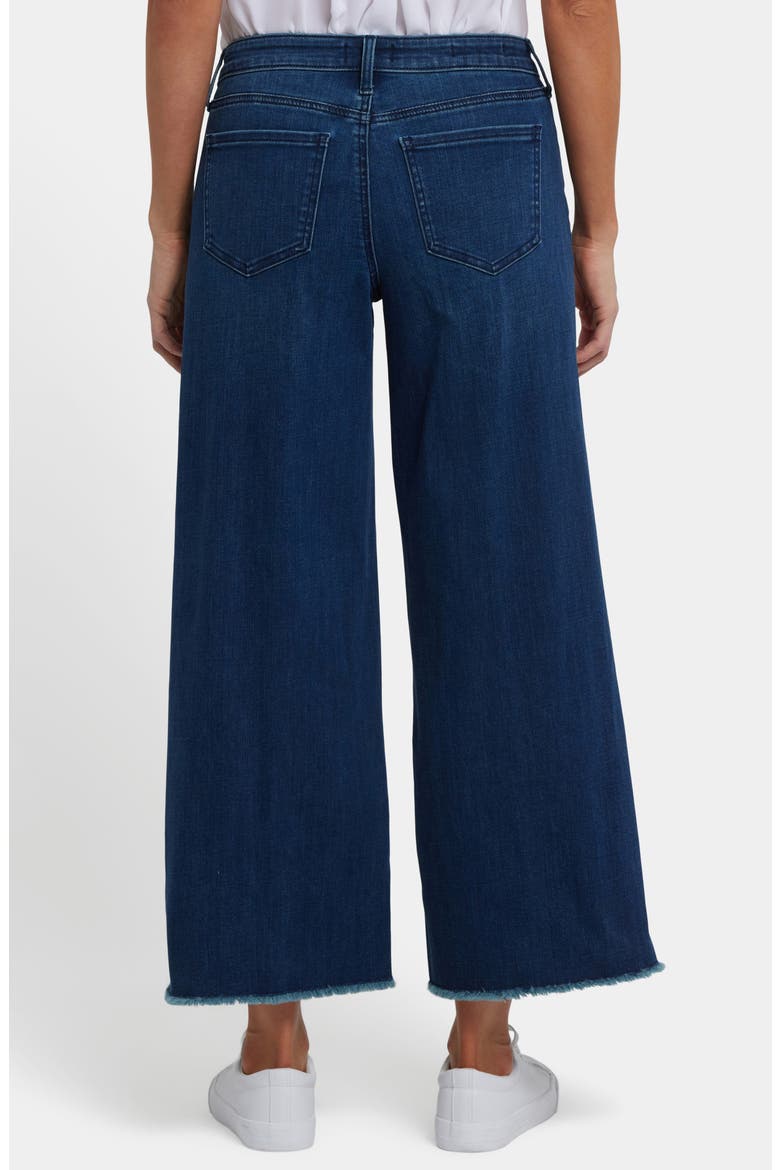 Teresa High Waist Fray Hem Wide Leg Ankle Jeans, Alternate, color, IBIZA BLUES