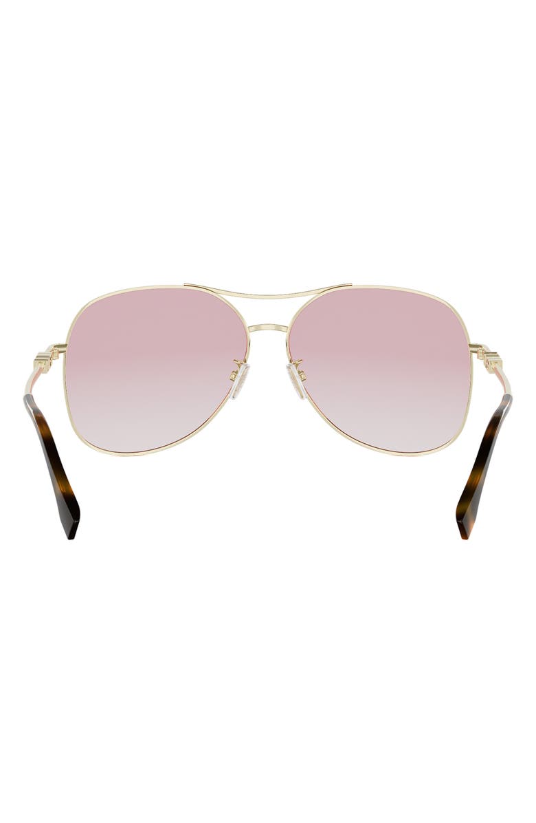 Fendi graphy 61mm Gradient Pilot Sunglasses, Alternate, color, Shiny Endura Gold / Gradient