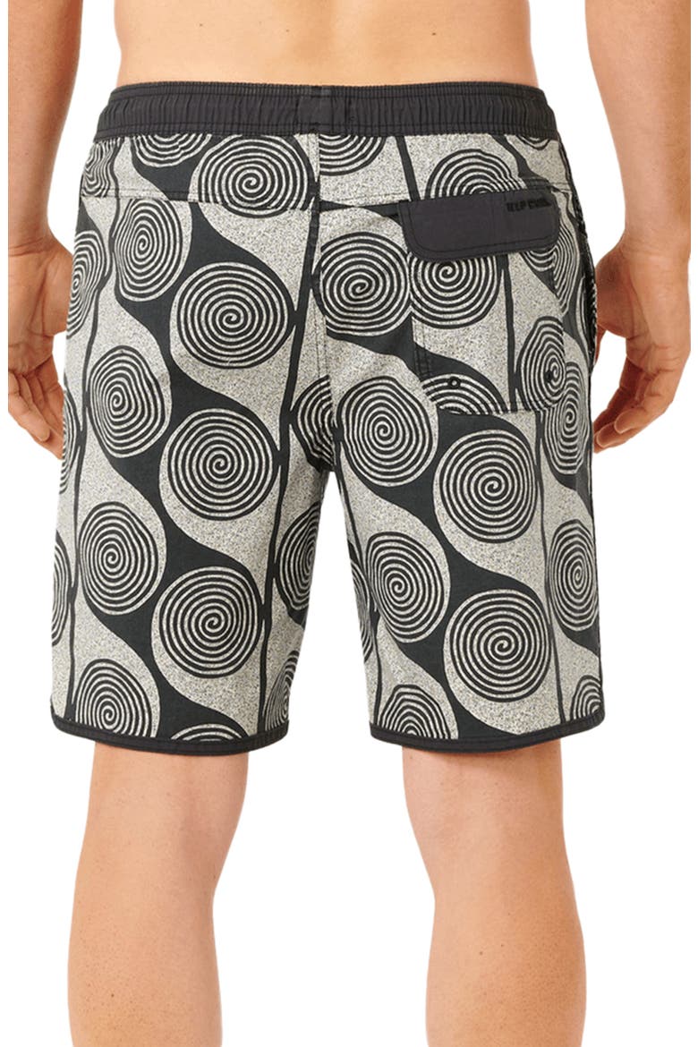 Spiral Volley Swim Trunks, Alternate, color, WASHED BLACK