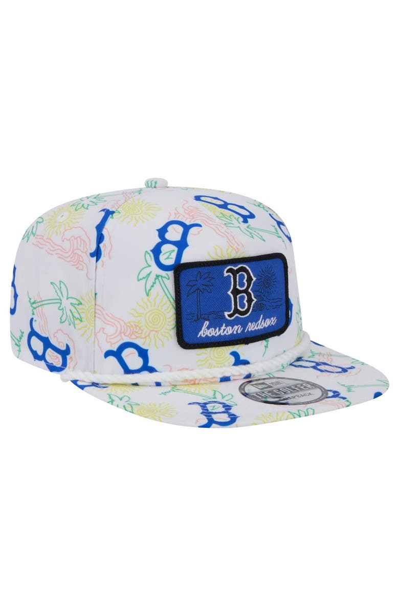 New Era Men's New Era White Boston Red Sox Islander Golfer Snapback Hat, Alternate, color, White