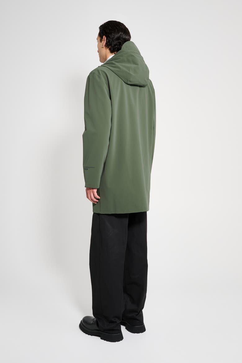 Stockholm Patch Matte Raincoat, Alternate, color, Green