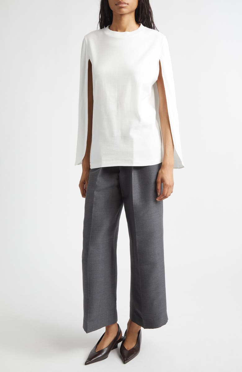 GIA STUDIOS Momento Wool & Silk Trousers, Alternate, color, Charcoal