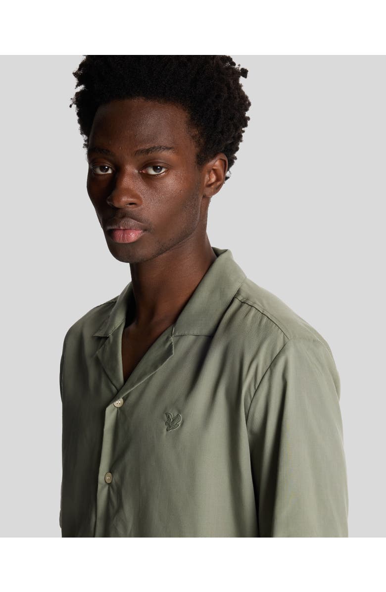 Lyle & Scott Contrast Cuff Shirt, Alternate, color, Clay Green/ White