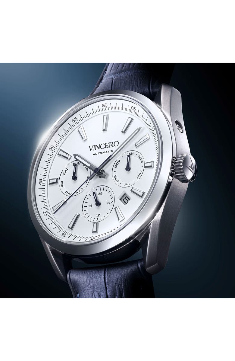 Vincero The Reserve Automatic Bracelet Watch, 41mm, Alternate, color, Blue Silver