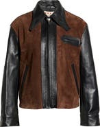 Marni Two-Tone Leather Zip Jacket